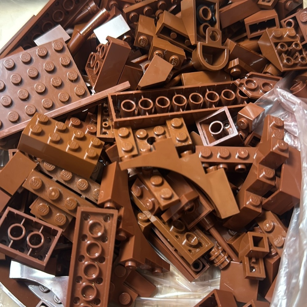 Lego lot of Brown Building Blocks Bag 15